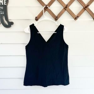 EILEEN Fisher Black Crisscross Back Tank Top